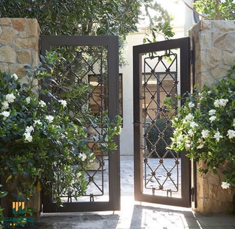 درب مناسب طراحی ورودی باغ ویلا