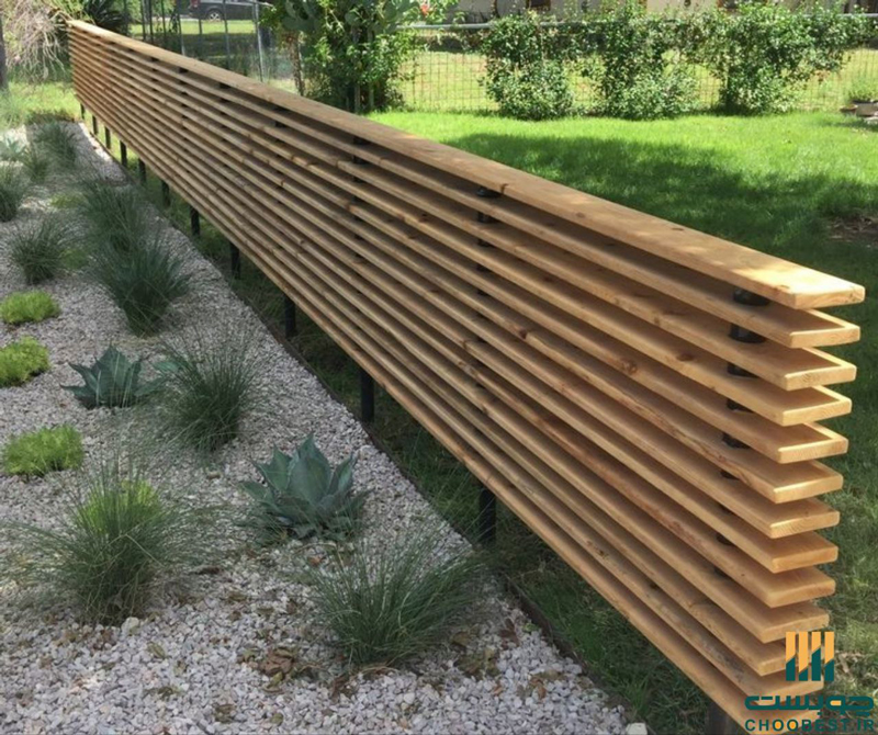 قیمت نرده باغچه چوب پلاست