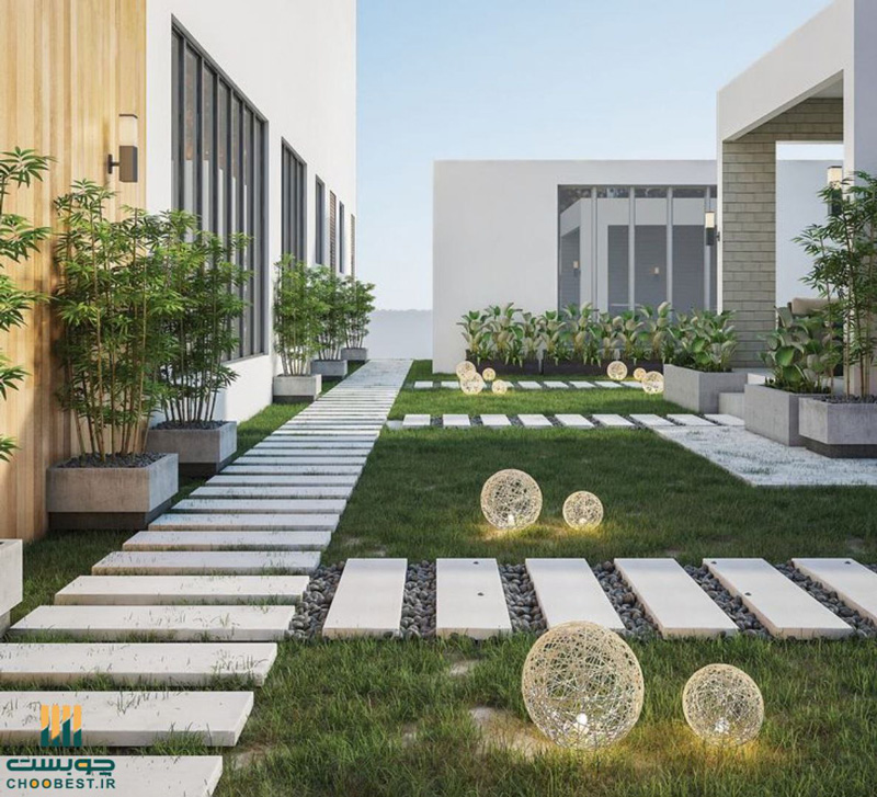 زیباترین طراحی ورودی باغ ویلا