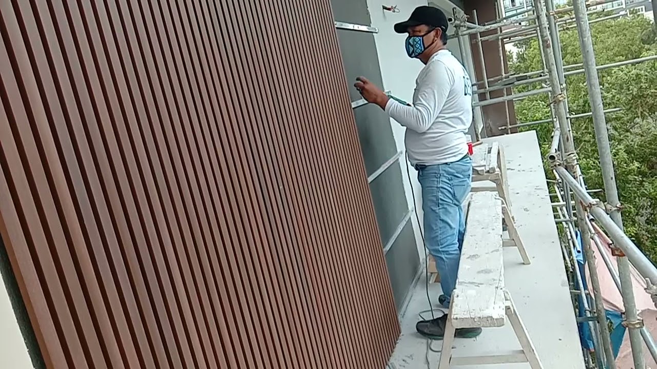 wood plastic composite installation.for facades min