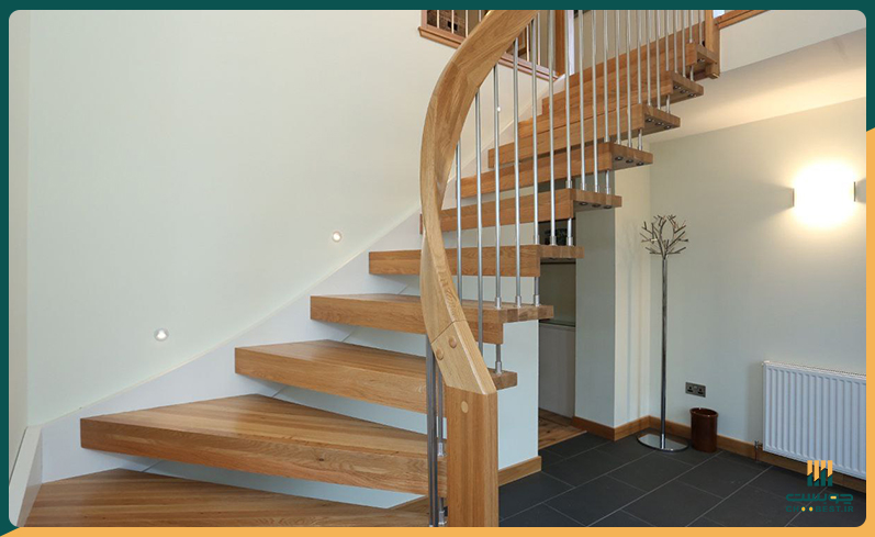 کف پله چوب پلاست