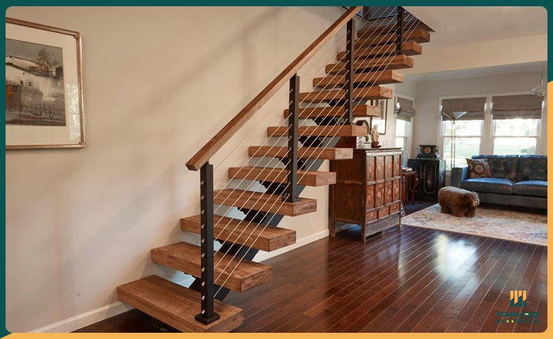 کف پله چوب پلاست