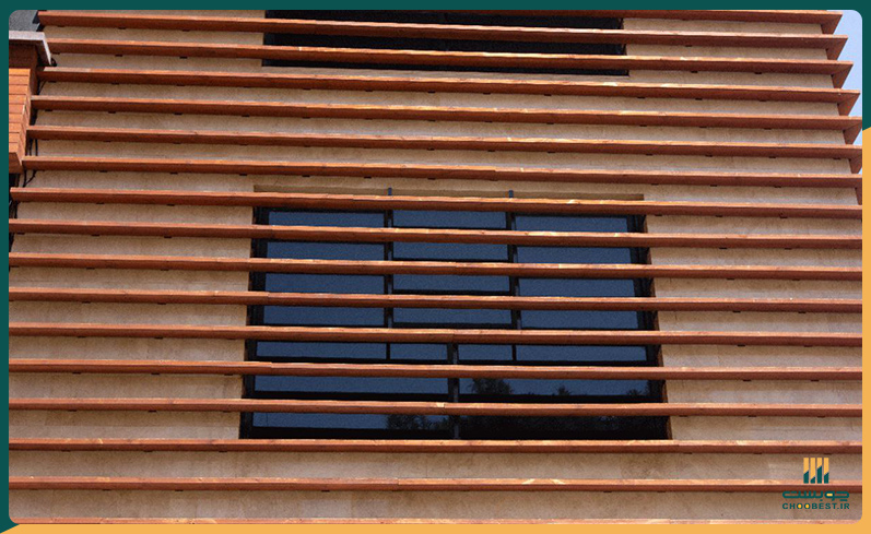 نمای لوور چوب پلاست