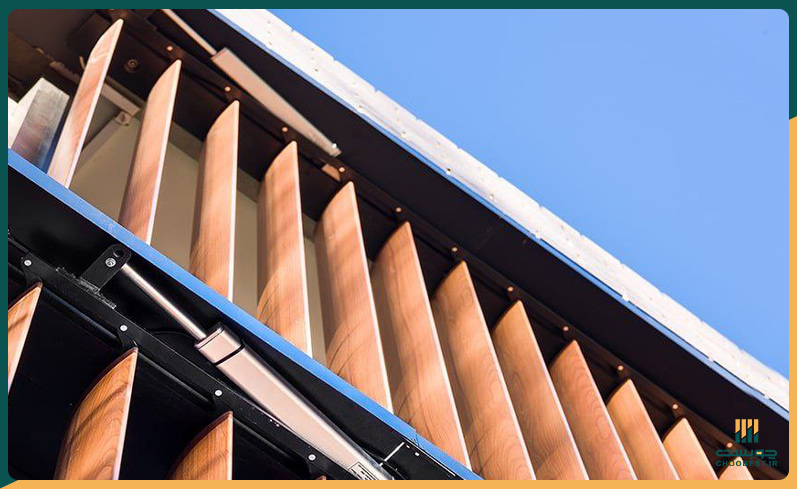 نمای لوور چوب پلاست