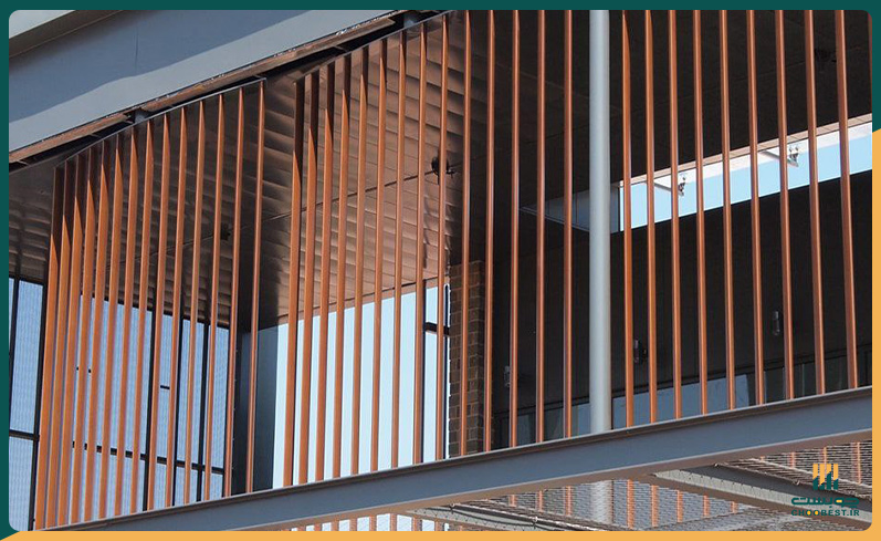 نمای لوور چوب پلاست