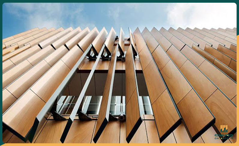 نمای لوور چوب پلاست