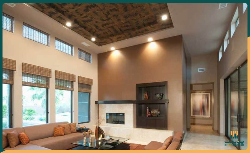 سقف کاذب چوبی برای پذیرایی 3 سقف کاذب چوبی برای پذیرایی