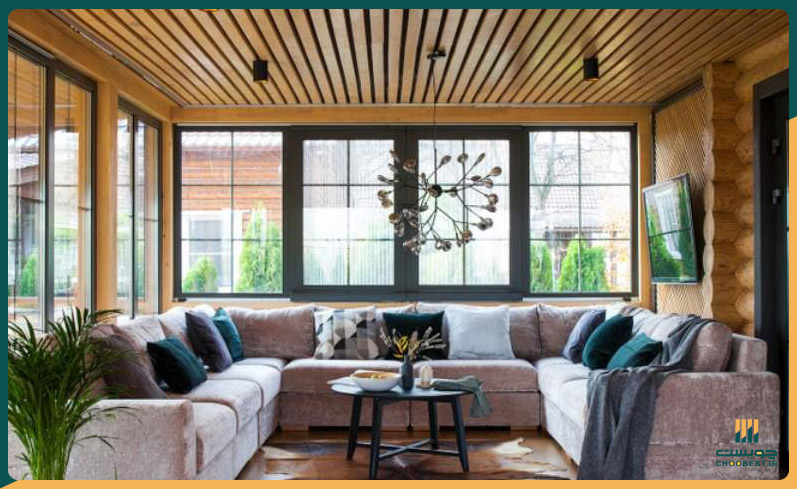 سقف کاذب چوبی برای پذیرایی 11 سقف کاذب چوبی برای پذیرایی