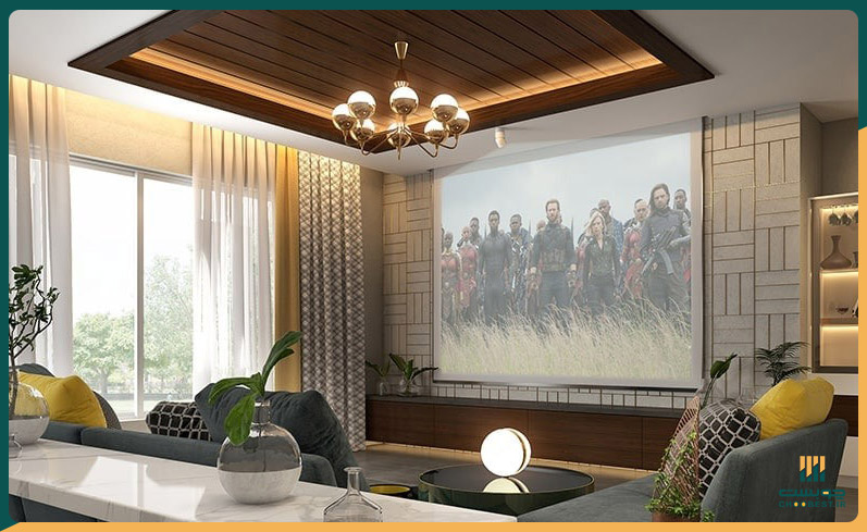 سقف کاذب چوبی برای پذیرایی 8 سقف کاذب چوبی برای پذیرایی