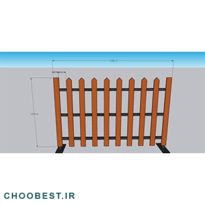 نرده پرتابل چوب پلاست
