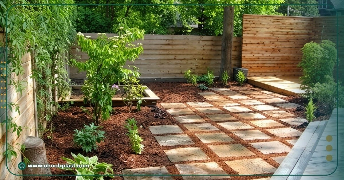 اجرای سنگ در محوطه باغ سنتی