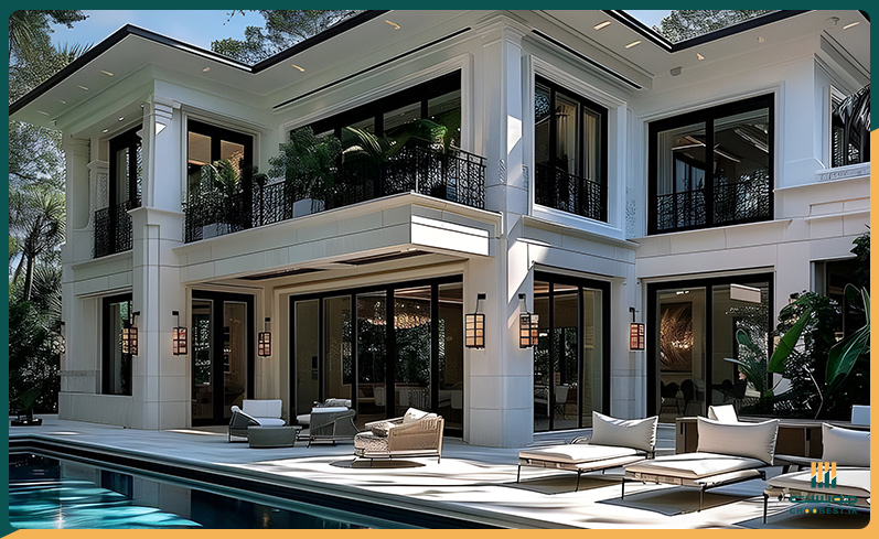 محوطه سازی ویلا مدرن 2 بهترین محوطه سازی ویلا مدرن