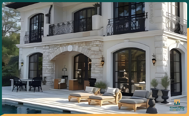 بهترین نحوه محوطه سازی ویلا مدرن