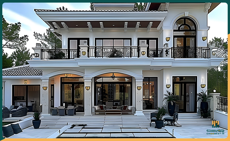 محوطه سازی ویلا مدرن 10 طراحی باغ در محوطه سازی ویلا مدرن