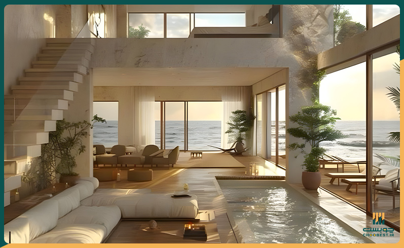 محوطه سازی ویلا مدرن 6 خلاقیت های محوطه سازی ویلا مدرن