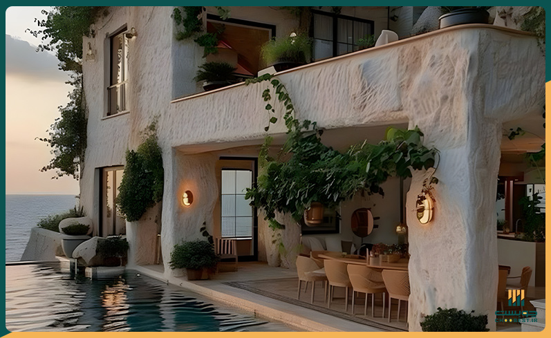 محوطه سازی ویلا مدرن 4 متریال های مورد نیاز در محوطه سازی ویلا مدرن