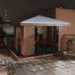 الاچیق چوب پلاست چهار شیب مدل کلاسیک (ابعاد3*3)