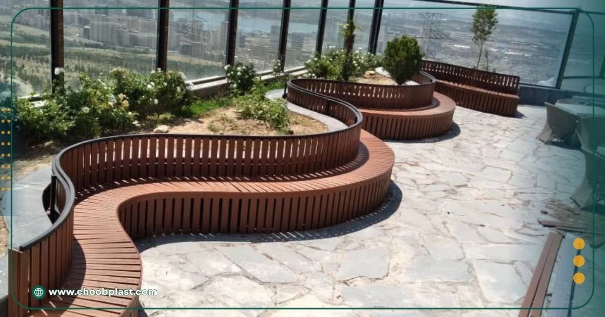 اجرای روف گاردن توسط تیم چوب پلاست