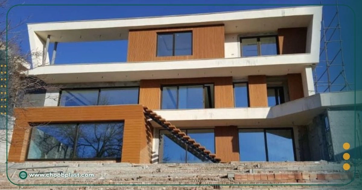 نمای چوبی با چوب پلاست