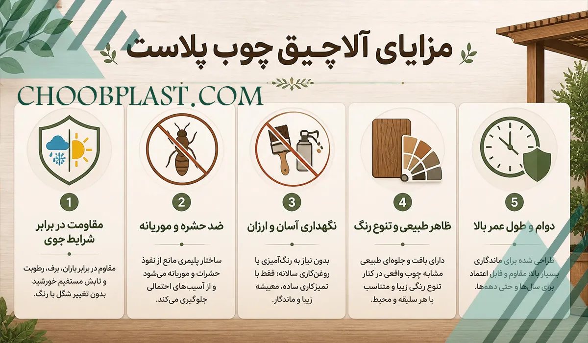 مزایای آلاچیق چوب پلاست