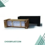 گلدان مستطیل چوبی مشکی کد 6425H25 (2)