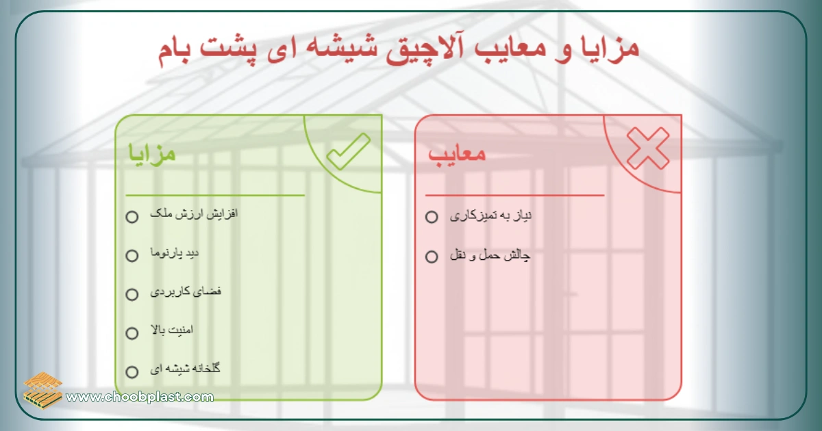 مزایا و معایب آلاچیق شیشه ای پشت بام