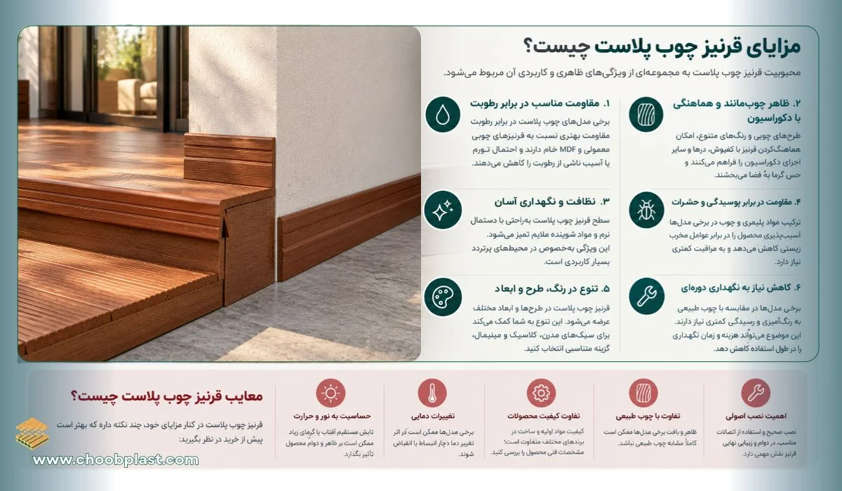 مزایا و معایب قرنیز چوب پلاست